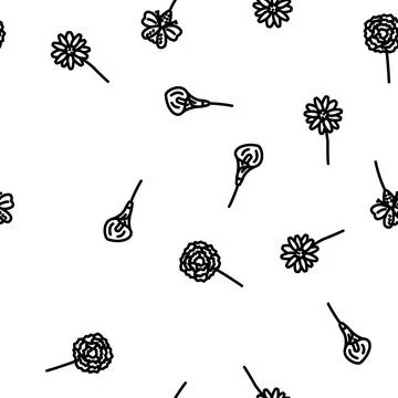 Flower spring floral nature vector seamless pattern Illustrazione stock