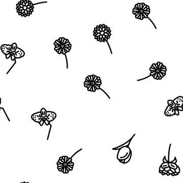 Flower spring floral nature vector seamless pattern イラスト素材