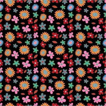 Flower spring seamless pattern background Stock Illustration