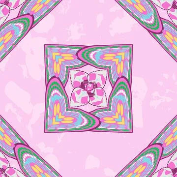 Flower in a square Stock Illustration