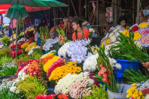 Flower stall Foto stock