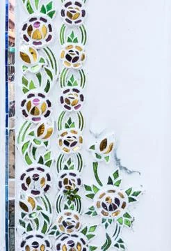 Flower stucco wall Fotos de archivo