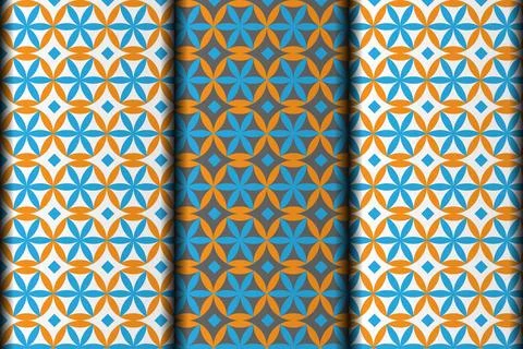 Flower style vector eps geometric pattern design. Stock Illustration