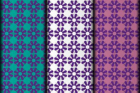 Flower style vector eps seamless pattern design. Stock Illustration