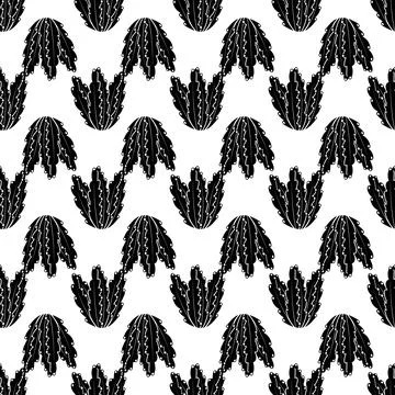 Flower succulent pattern seamless vector Illustrazione stock