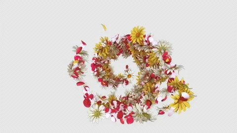 Flower Swirl on Alpha Stock Footage 276957985