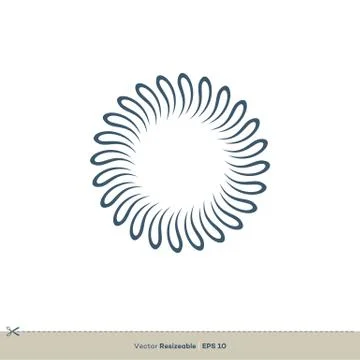 Flower Swoosh Vector Logo Template Illustration Design. Vector EPS 10. Stock Illustration