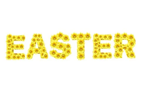 Flower symbol ,EASTER, isolate on white background Stock Photos