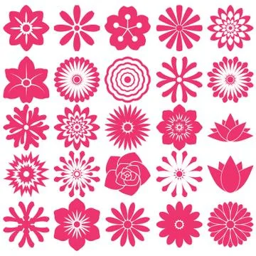 Flower symbol icon Stock Illustration