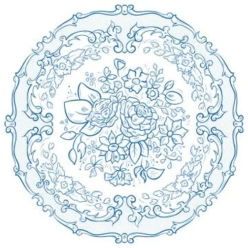 Flower symbol Illustrazione stock