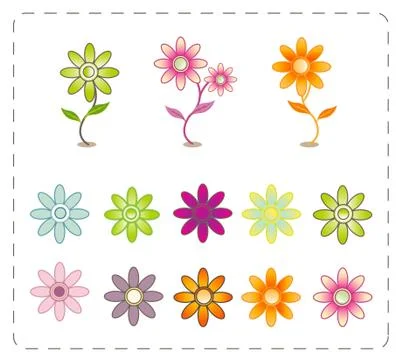 Flower symbol vector Stock Illustration