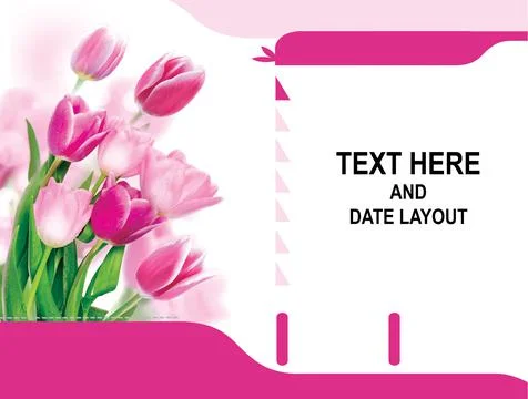 Flower Table Calendar Layout, Table Calendar Design. Stock Illustration