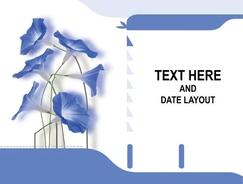 Flower Table Calendar Layout, Table Calendar Design. Stock Illustration