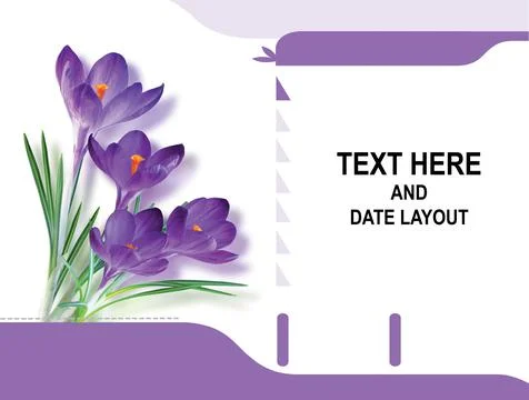 Flower Table Calendar Layout, Table Calendar Design. Stock Illustration