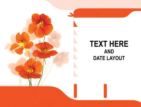 Flower Table Calendar Layout, Table Calendar Design. Stock Illustration