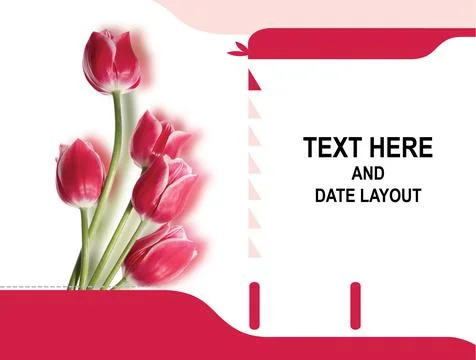 Flower Table Calendar Layout, Table Calendar Design. Stock Illustration