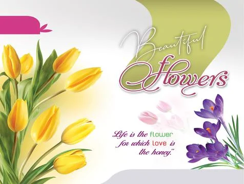 Flower Table Calendar Layout, Table Calendar Design. Stock Illustration