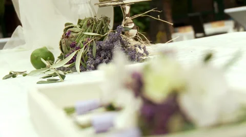 Flower Table Decoration Stock Footage 29173789