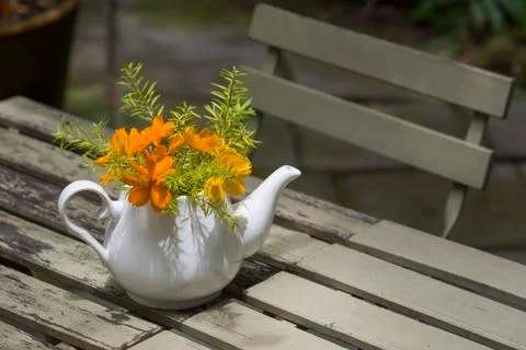 Flower on table Foto stock