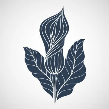 Flower tattoo vector Illustrazione stock