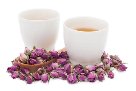 Flower tea background Stock Photos