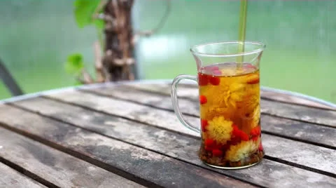 Flower tea Stock Footage 24446366