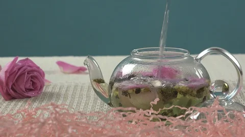 Flower Tea Stock Footage 96146862