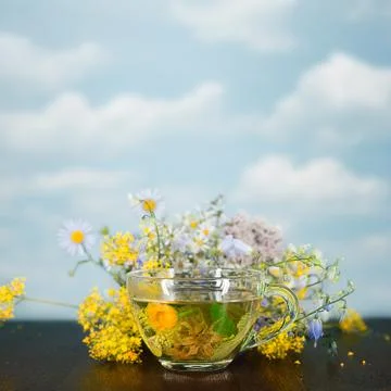 Flower tea Stock Photos