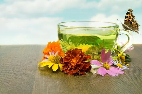 Flower tea Stock Photos