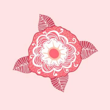 Flower template card Stock Illustration