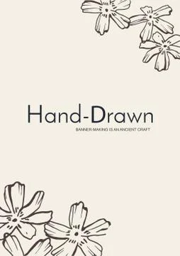 Flower template card. Stock Illustration
