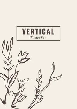 Flower template card. Stock Illustration