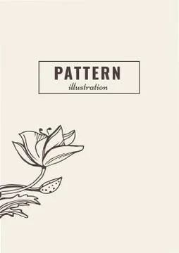 Flower template card. Stock Illustration