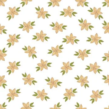 FLOWER TEXTILE Fabric Seamless Pattern Vector Illustration Stock Illustration