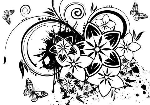 Flower theme Stock Illustration