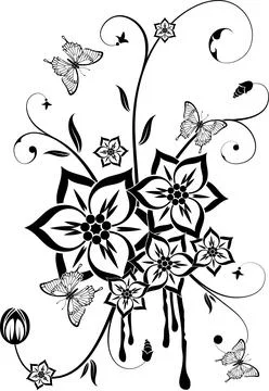 Flower theme Stock Illustration