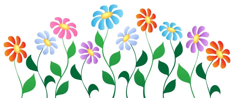 Flower theme image  Stock Illustration