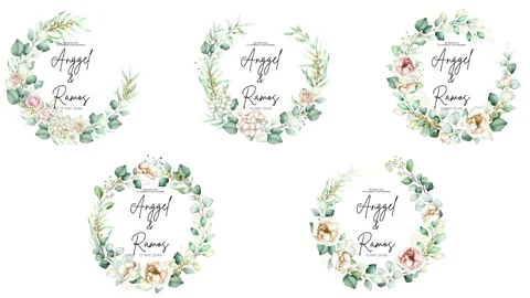 Flower Titles After Effects stock