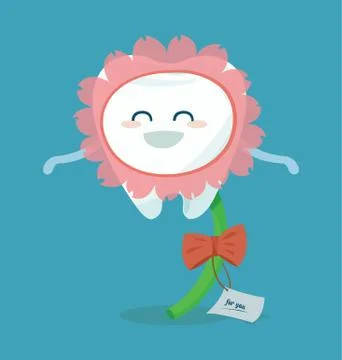 Flower of tooth for you Stock Illustration