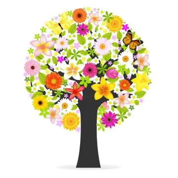 Flower tree Stock Illustration
