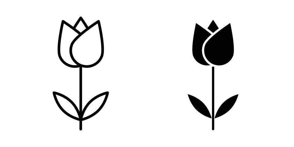 Flower tulip icon vector editable eps10 Stock Illustration