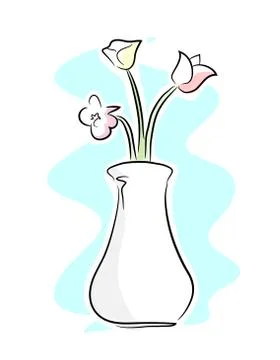 Flower Vase Stock Illustration
