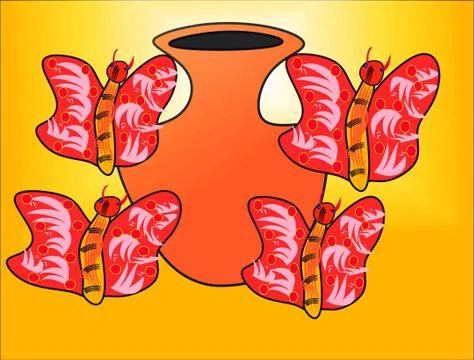 Flower Vase Stock Illustration