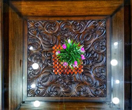 Flower Vase on the Table Stock Photos