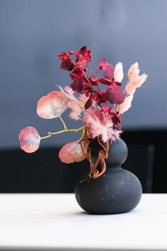 Flower vase on a table Stock Photos