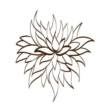 Flower Vector Art design for print Stock Illustration