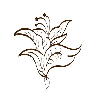 Flower Vector Art design for print Stock Illustration