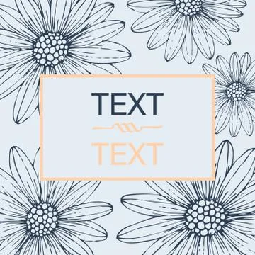 Flower vector background card design Stock Illustration