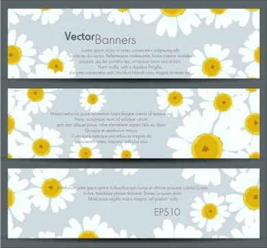 Flower vector banners Stock Illustration