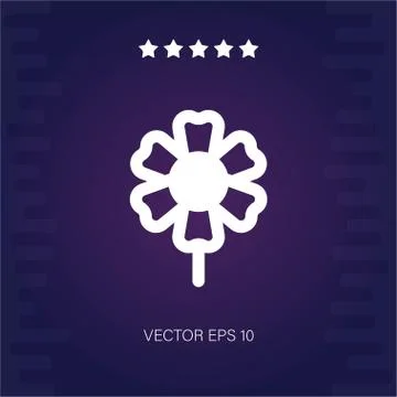 Flower vector icon Stock Illustration
